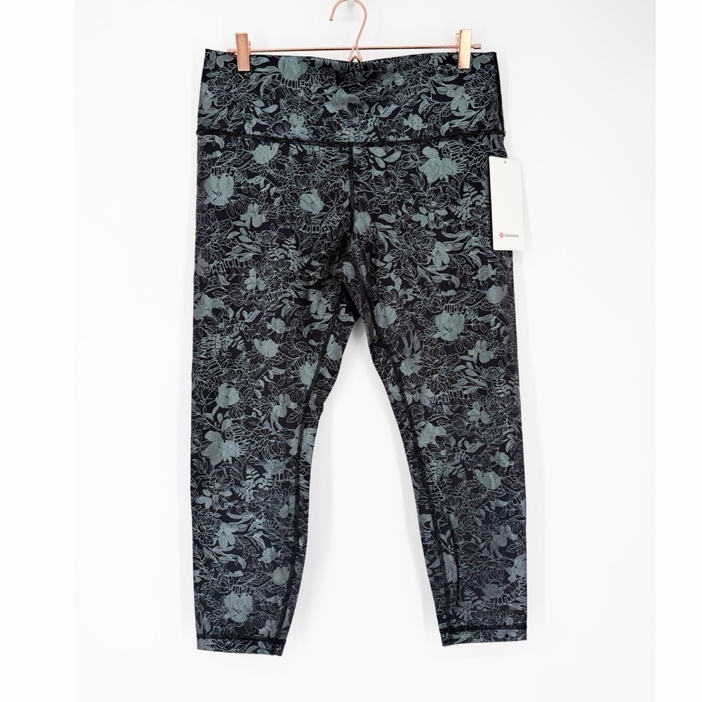 NWT Lululemon Sz14 Wunder Under High-Rise Tight 25" *ShineBlack Iridescent Foil - Picture 2 of 8
